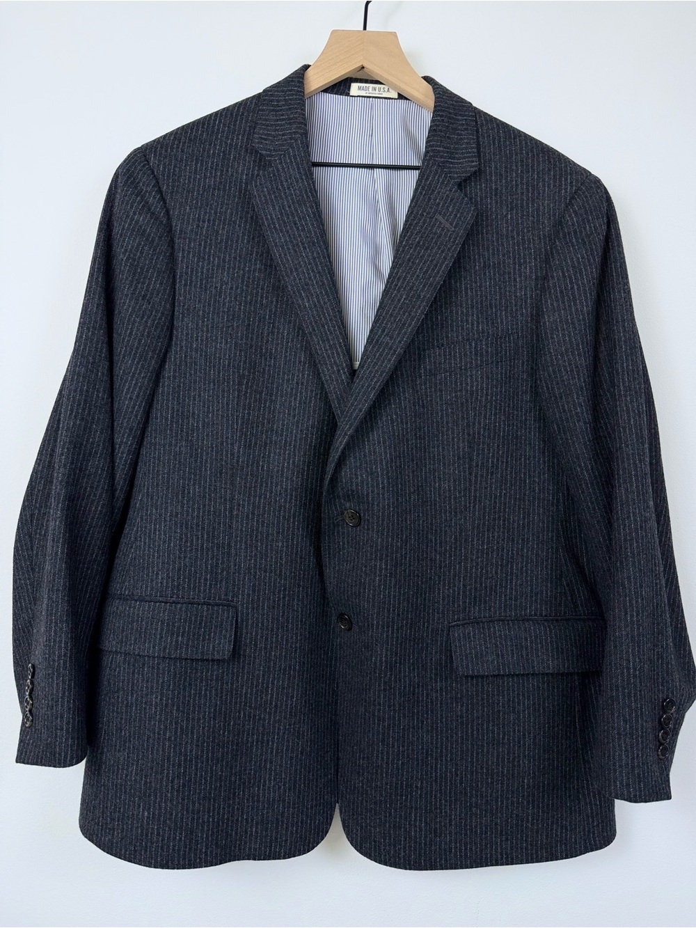 Todd Snyder Mayfair Fit Lambswool Pinstripe Sport Coat Blazer Made USA